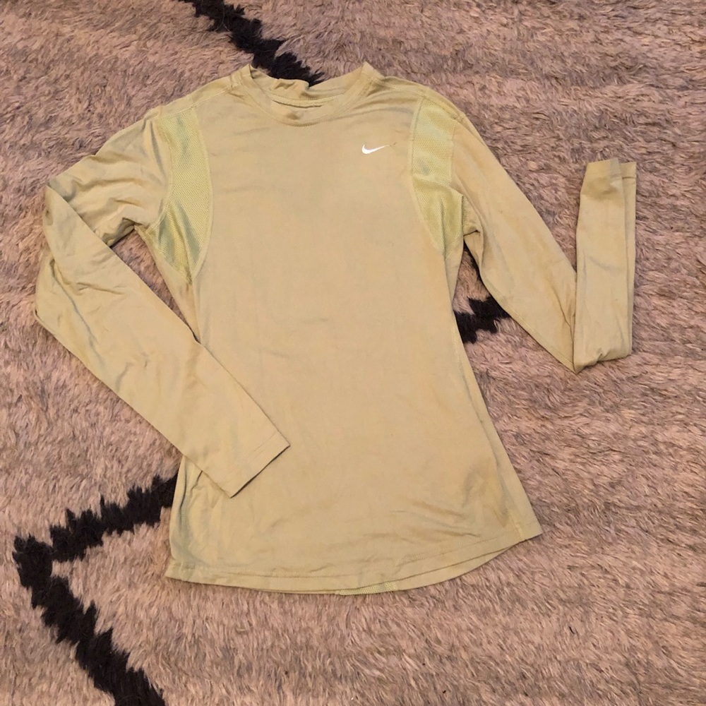 Nike green long sleeve shirt sz Small